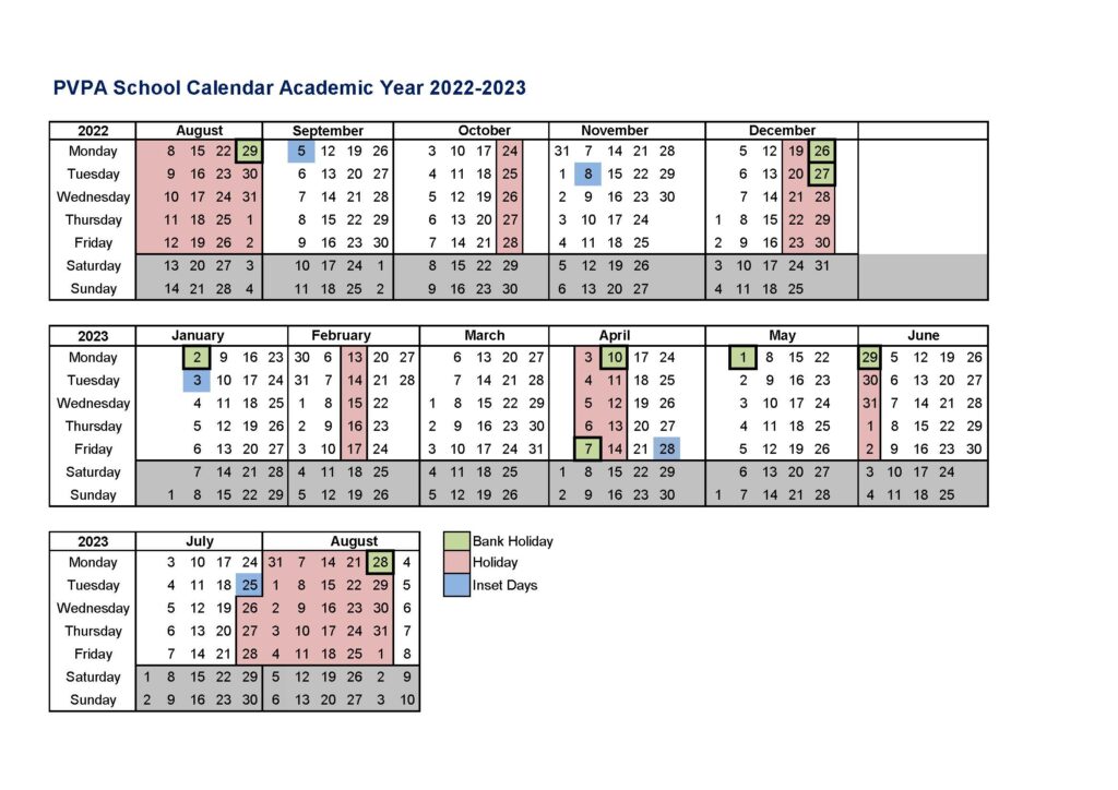 Term Dates - Park View Primary Academy